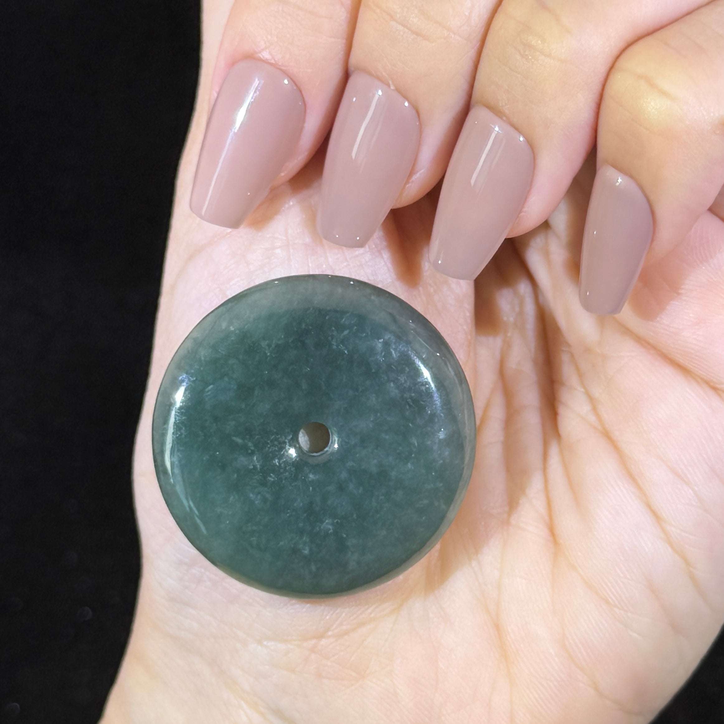 Type A Green Jade Ping An Kou Pendant